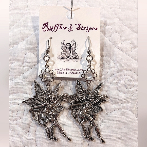 Ruffles and Stripes Jewelry - Ruffles & Stripes Women's Handmade Fairy and Gemstone Earrings NWT